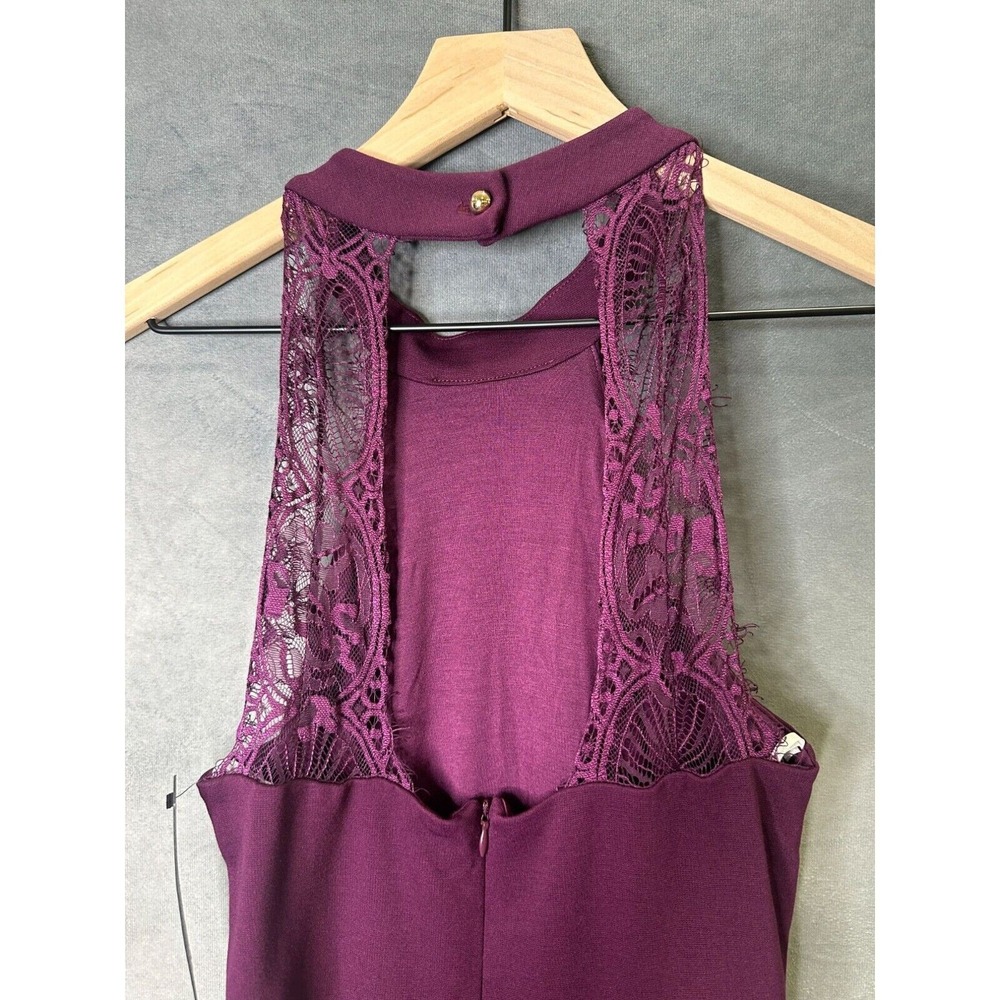 Lulus Womens Medium Purple Lace Fit Flare Dress Short Cocktail Party New - Picture 3 of 9
